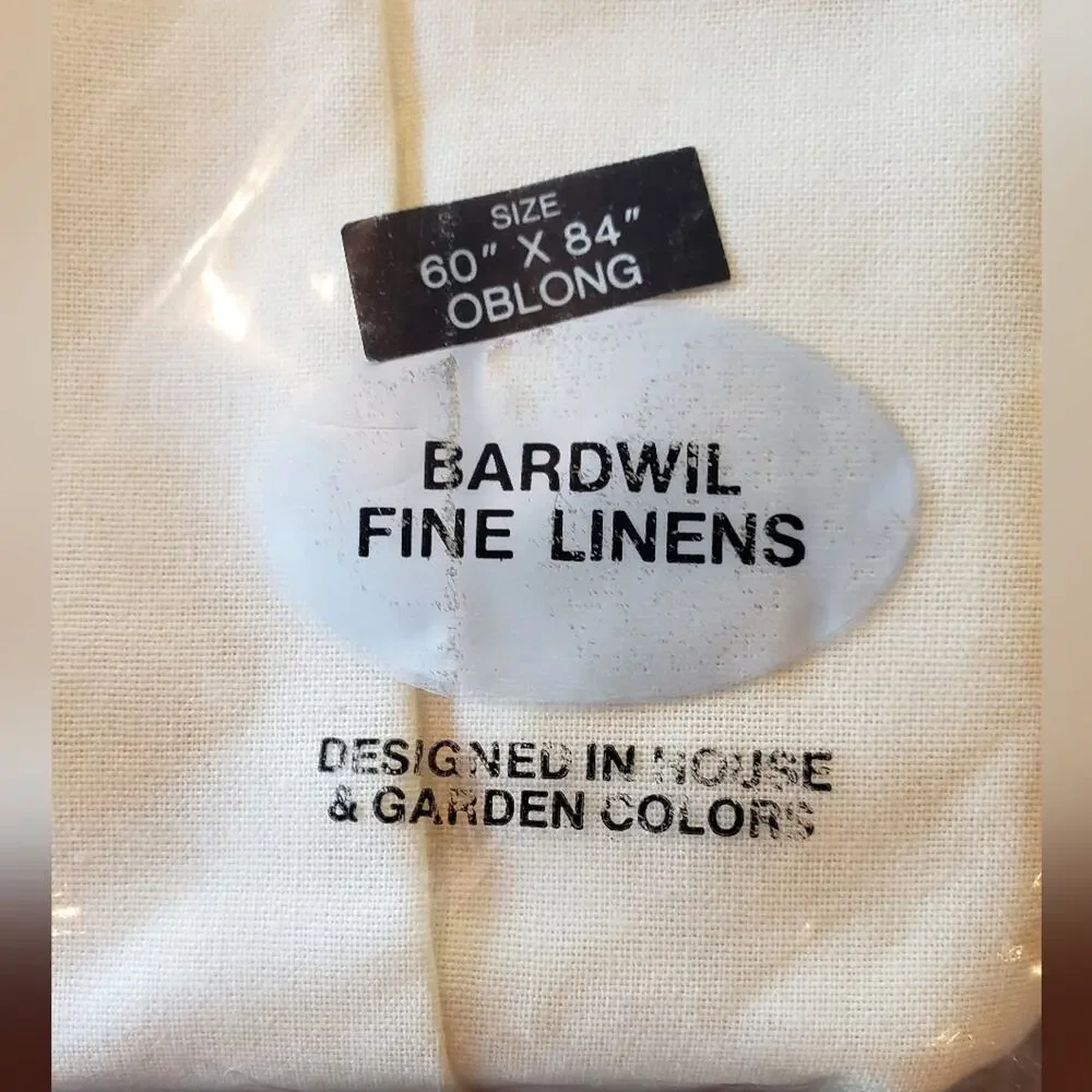 Bardwil Linens‎ vintage Elegance tablecloth new in package oblong 60x84 cream